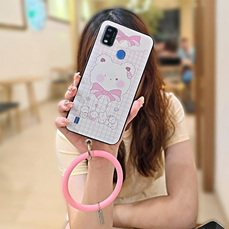 Lulumi-Phone Case For ZTE Blade A51/51S/A7P, bracelet personality Cartoon soft case solid color protective mobile case Back Cover phone protector cell phone sleeve creative cell phone cover