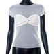 thumbnail image 4 of Camiseta Camisa de mujer Top Cuello redondo Ver a través Casual Slim Fit Estilo sexy Traje de vacaciones Kuymtek M Blanco para Mujer, 4 of 9