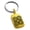 Gold, variant on Stainless Steel Aztec Strength Rune Engraved Small Rectangle Dog Tag Charm Keychain Keyring