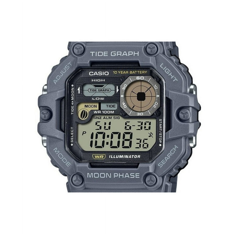 Casio Standard Digital Graph Moon Phase Resin Strap Quartz