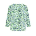 thumbnail image 6 of Abcomgle Kids Long Sleeve Shirt Girls Crewneck Fall T-Shirts for Girls Casual Basic Top for Girls Trendy Floral Print Blouses for Girls 8-9 Years,Light Green, 6 of 6