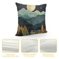 thumbnail image 4 of JEUXUS Mountain Throw Pillow Covers,Tree Pillow Cover Decorative Pillows Nature,Yellow Blue Black Camping Pillow Covers for Couch Sofa Cabin Decor Forest Pillow Case,Pillow Mountains, 4 of 5
