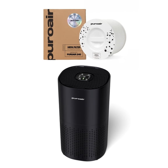 PuroAir 240 HEPA Air Purifiers and One HEPA Air Filter - Covers Up To 1,000 Sq Ft - Filters Up To 99.9% of Pollutants, Smoke, Pollen, Dust - Quiet HEPA Air Filter - Air Purifiers for Bedroom