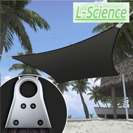 Rectangle Super Ring Sun Shade Sail Canopy Awning,Commerical Grade, Reinforced Corners, Edges & 260 GSM Permeable Fabric