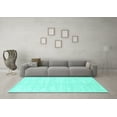 thumbnail image 3 of Ahgly Company Indoor Rectangle Solid Turquoise Blue Modern Area Rugs, 7' x 9', 3 of 4