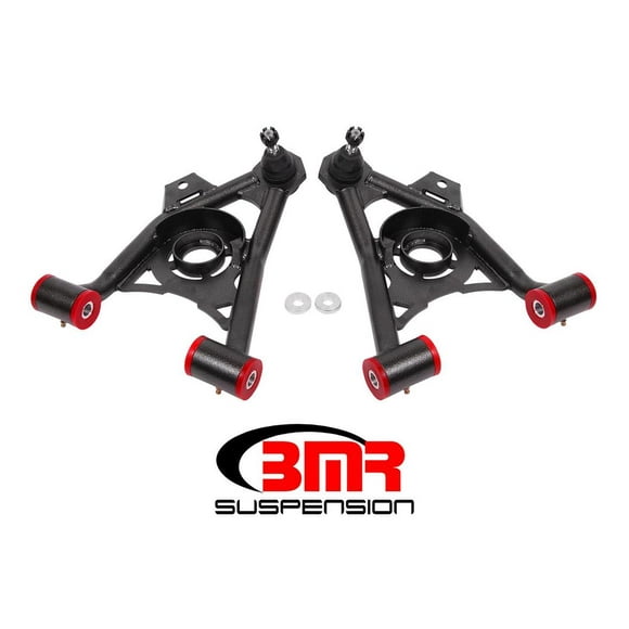 BMR Suspension Bras de Comman AA040H Non Réglable; Conserve la Tasse de Printemps de Style Usine; Enduit de Poudre; Marteau Noir; Lot de 2