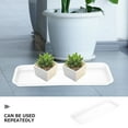 thumbnail image 3 of Soimiss 5pcs Planter Water Tray Saucer For Potted Plants White PP For Indoor Gardening, 3 of 8