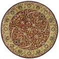 thumbnail image 6 of SAFAVIEH Heritage Oslo Traditional Wool Area Rug, Red/Gold, 6' x 6' Round, 6 of 9