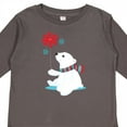 thumbnail image 4 of Inktastic Polar Bear, Bear with Scarf, Cute Bear, Snowflakes Boys or Girls Long Sleeve Toddler T-Shirt, 4 of 5