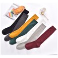 thumbnail image 4 of Fuzzy Slipper Socks Womens Cute Crew Socks Casual Athletic Socks High Tube Mid Calf Stockings Slipper Socks with Grippers Orange One Size, 4 of 4