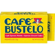 Cafe Bustelo Ground Coffee, Dark Roast, 6-Ounce Brick