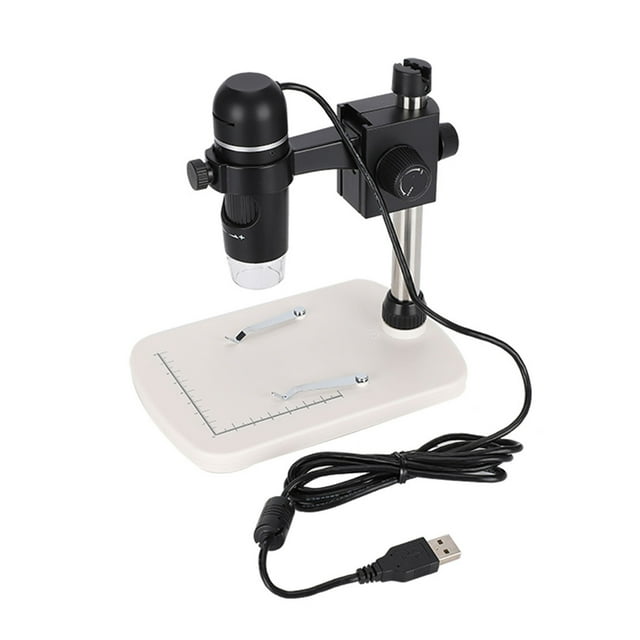 Microscopio electrónico profesional HD USB digital con soporte de medición LED y 300 aumentos de 5 MP