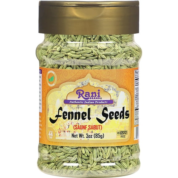 Rani Fennel Seeds (Saunf Sabut) Whole Spice 3oz (85g) All Natural ~ Gluten Friendly | NON-GMO | Vegan | Indian Origin
