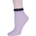 thumbnail image 2 of MeMoi Trellis Dusty Women's Ankle Socks - Womens - Female, One Size, Dusty Lilac, 2 of 2