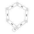 thumbnail image 3 of ABUS Bordo Granit XPlus 6500 Keyed Folding Lock: 85cm Black, 3 of 4