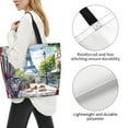 thumbnail image 3 of Disketp Parisian Cafe With Eiffel Bolsa Tote Estampada para Mujer, Bolso de Hombro y de Mano para Compras y Viajes, 3 of 8