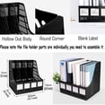 thumbnail image 2 of Sturdy Desktop Magazine Plastic Holders Frames File Dividers Document Cabinet Rack Display and Storage Organiser Box, 2 of 4