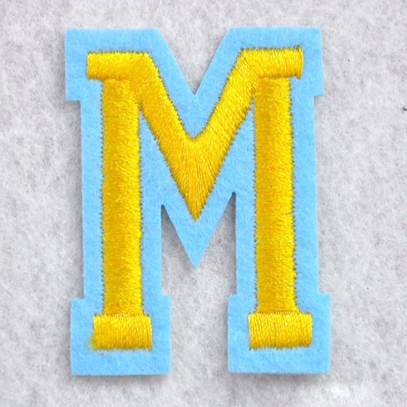 ETEREAUTY 26-Piece Yellow Embroidery Letter Patches for Clothing Decorative Fabric Appliques Stickers