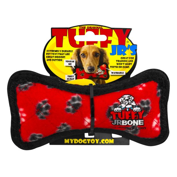 VIP Products Tuffy Jr Bone Dog Toy, Red