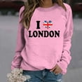 thumbnail image 1 of TINZ Chandail de Sport Décontracté pour Femmes, Style Britannique à la Mode avec Lettres Imprimées, Col Rond, Manches Longues (2) Veste Ajustée avec Capuchon Manteau Femme Fermeture Éclair devant Chandail à Capuchon à Fermeture à Glissière Femme, 1 of 3