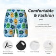 thumbnail image 6 of Picia Cartoon Monster pattern Mens Swim Trunks with Compression Liner Stretch Beach Shorts Quick Dry with Zipper Pockets No-Chafing Board Shorts-Medium, 6 of 9