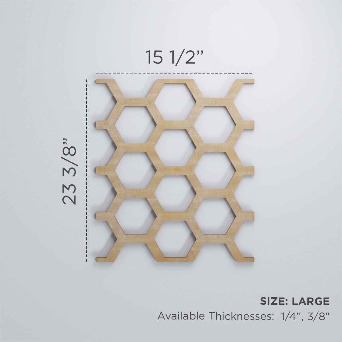 Ekena Millwork 15 1/2"W x 23 3/8"H x 1/4"T Large Westmore Decorative Fretwork Wood Wall Panels, Wood (Paint Grade)