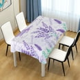 thumbnail image 6 of SKYSONIC Lavender Rectangle Tablecloth,Dinner Table Cover for Outdoor & Indoor Patio, Picnic, BBQ, Holiday Party 60x90In, 6 of 7