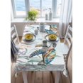 thumbnail image 3 of Coastal Turtle Rectangle Tablecloth, Ocean Starfish Coral Nautical Octopus Waterproof & StainResistant Tablecloth, Washable Oil-proof Table Cover for Dining/Party/Wedding/Camping/Buffet 52x70 In, 3 of 9