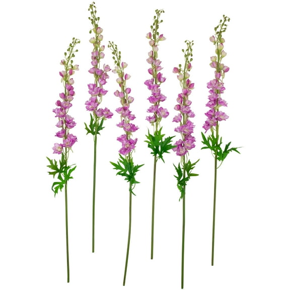 Northlight Real Touch™ Magenta Pink Delphinium Artificial Floral Stems, Set of 6 - 40"