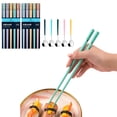 thumbnail image 2 of Alloy Chopsticks Set with Matching Spoons, Anti-Bacteria Proof Design for Healthy Dining, Dishwasher Safe Reusable Utensils, One-Person-One-Set Color Coding, 2 of 9