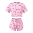 thumbnail image 3 of Womens Pajama Sets Cute Comfy Side Split Short 2 Piece Sexy Pajama Set Summer Pajamas for women Set Pink 2XL, 3 of 4