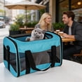 thumbnail image 5 of Cat Carrying Case - Pet Carrier Airline Approved, Protable and Breathable Pet Travel Carrier Removable Pad, Collapsible Cat Carrier Dog Carrier for Medium Cats Small Cats Dogs (Medium), 5 of 5