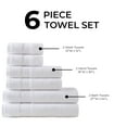 thumbnail image 5 of Regency Heights Bathroom Towel Set, Quick Dry Cotton Bathroom Towels, White, 6-Piece, 5 of 8