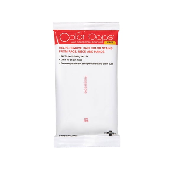 Color Oops Hair Color Remover Wipes with Aloe Vera, Fresh Scent, 5 Count