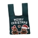 thumbnail image 3 of Bolso de muñeca navideño, bolso anudado en la muñeca para comprar artículos de fiesta, viajes navideños , Verde, 3 of 8