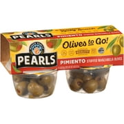 Pearls Pimiento Stuffed Spanish Green Olives, 4 Pack, 1.6 oz. Cup