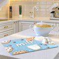 thumbnail image 6 of Yayeee Dish Drying Mat for Kitchen Counter 18"x24" Microfiber Absorbent Pad, Milk and Cookies, 6 of 7