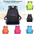 thumbnail image 2 of hulanddfd Backpack Foldable Waterproof Backpack with Front Zipper Pocket 12.6"x16.14"x4.72" Fluorescent Color Daypack for Camping Travel Hiking Gift for men and women Black, 2 of 8