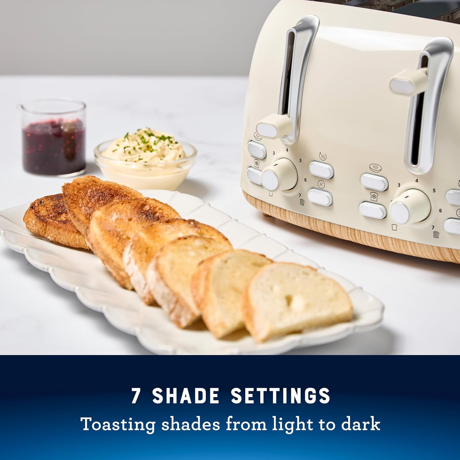 4-Slice Toaster with Extra Wide Slots, Bagel Toaster, Oat Milk