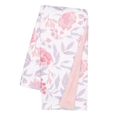 UPC: 0084122016651 | Bedtime Originals Lavender Floral Pink/Purple Soft Fleece Baby Blanket