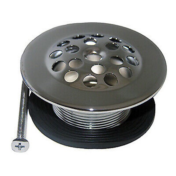 Bathtub Drain Shoe Strainer Chrome Plated 1 25 In Fine Thread Walmart Com Walmart Com