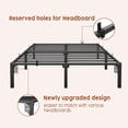 thumbnail image 5 of King size heavy-duty metal marco de cama - 14-pulgada negra platform con iron slat support, 800lbs capacity, 5 of 5