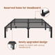 thumbnail image 4 of 14-pulgada tamaño completo heavy duty metal platform marco de cama - durable iron slat support, legs, no box spring, no screws, supports up to 800 lbs, 4 of 6