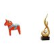 thumbnail image 1 of Adorno coleccionable de caballo de Dala sueco, figura de caballo de Dalecarlian, escultura animal, estatua abstracta de fuego, adorno de escritorio, r, 1 of 8