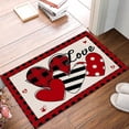 thumbnail image 4 of Lilixerw Valentine's Day Heart Pattern Doormat 16x24 Inch,Love Theme Non-Slip Rug,Indoor Outdoor Waterproof Welcome Mat for Porch Door Kitchen,Polyester Washable Floor Mat,Gift for Couples, 4 of 6