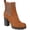 Cognac, variant on Journee Collection Womens Islana Faux Leather Lugged Sole Chelsea Boots