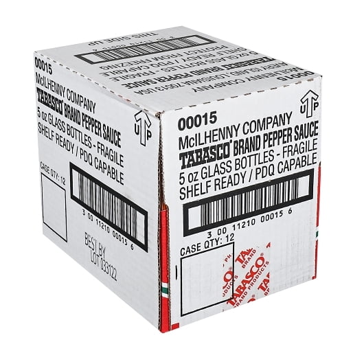 Tabasco Pepper Sauce Tray Hot Sauce Bottle, 5 oz - 2 Case of 12