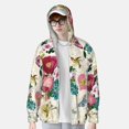 thumbnail image 6 of Rocae Bird Butterfly Rose Print Breathable Sun Protection Hoodie Quick-Dry Lightweight Long Sleeve Hoodie Unisex Running Sports Shirt Small, 6 of 9