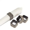 thumbnail image 2 of Unbranded Set Of 4 Silver Square Beaded Napkin Ring, 2 of 3