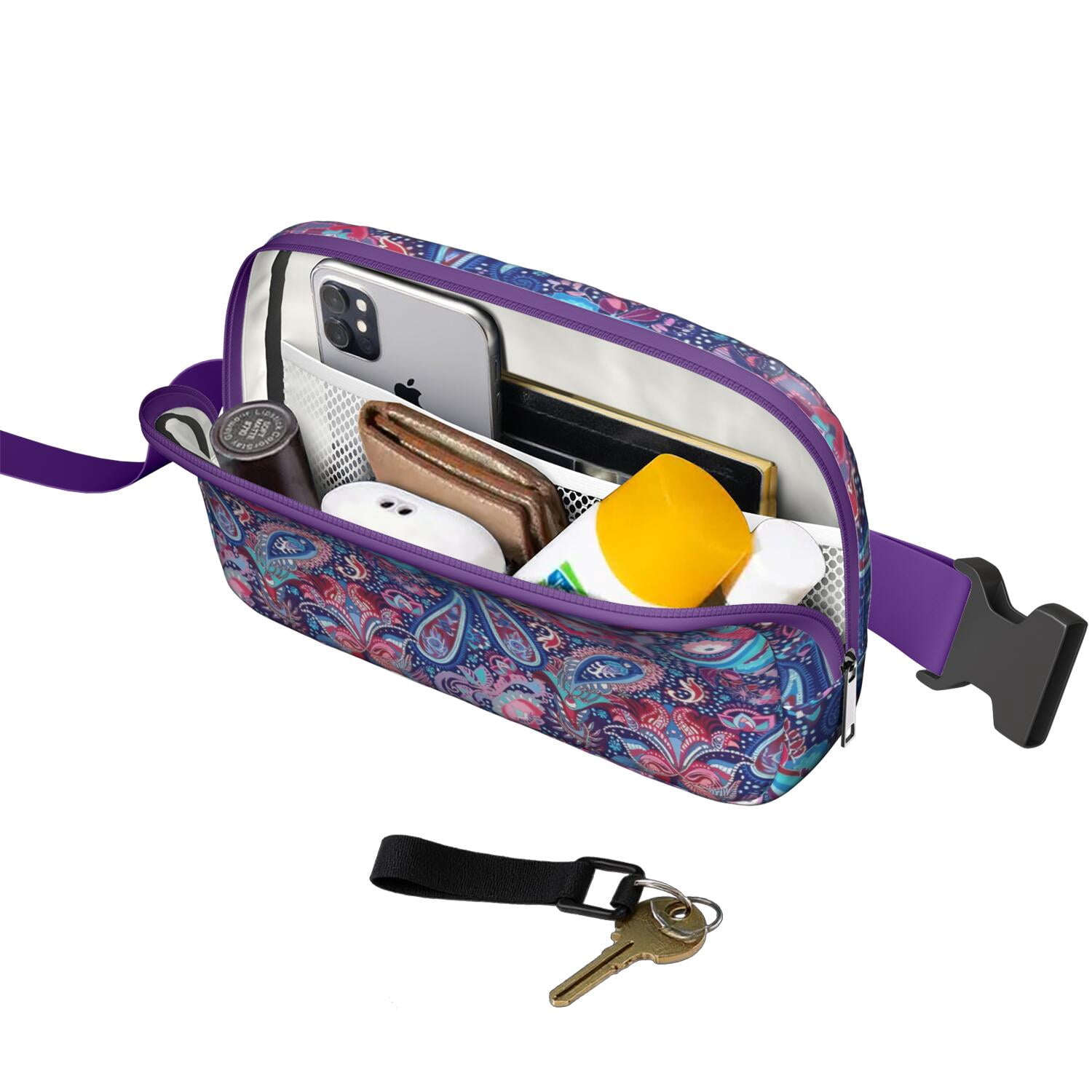 Nokogo Women's Fashionable Waterproof Running Belt, Purple